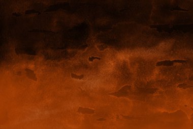 sulu boya boyama doku ile turuncu arka plan