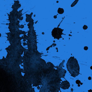 mavi arka plan doku soyut siyah boya splatters
