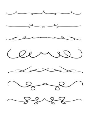 Beyaz arka planda siyah Dekoratif kenarlık çizgisi