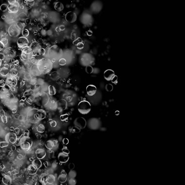 koyu arka plan üzerinde sabun köpüğü ile soyut duvar kağıdı