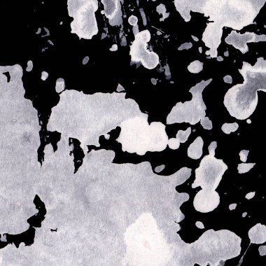 Soyut Beyaz boya doku siyah arka plan üzerine splatters