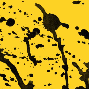 Soyut Beyaz boya doku siyah arka plan üzerine splatters