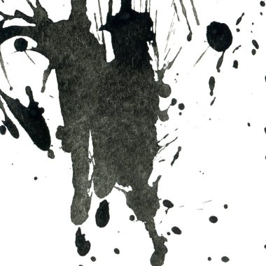 Beyaz arka plan doku soyut siyah boya splatters