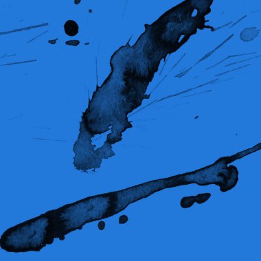 mavi arka plan doku soyut siyah boya splatters