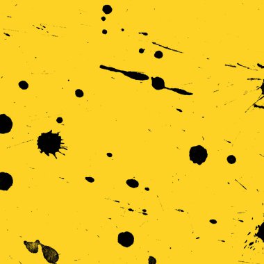 sarı arka plan doku soyut siyah boya splatters