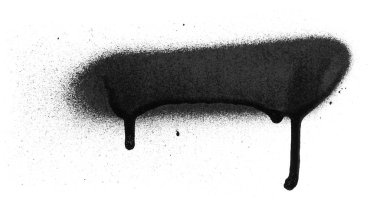 Beyaz arka planda siyah sprey boya