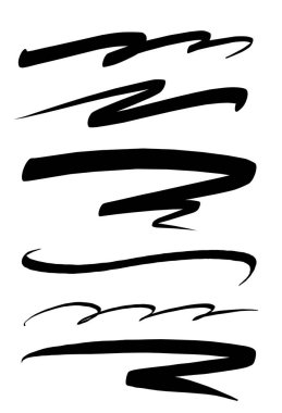 Beyaz arka planda siyah fırça darbeleri