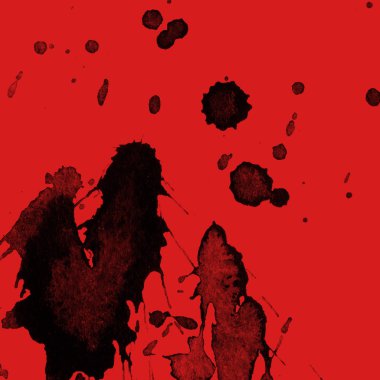 kırmızı arka plan doku soyut siyah boya splatters