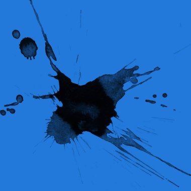 mavi arka plan doku soyut siyah boya splatters
