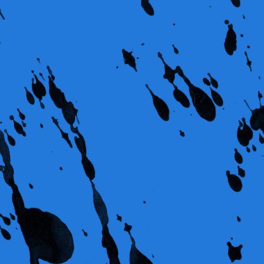 mavi arka plan doku soyut siyah boya splatters