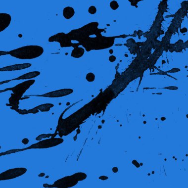 mavi arka plan doku soyut siyah boya splatters