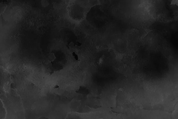 Pintura Acuarela Negra Sobre Fondo Abstracto Papel —  Fotos de Stock