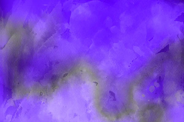 紫色水彩画在纸抽象背景 — 图库照片