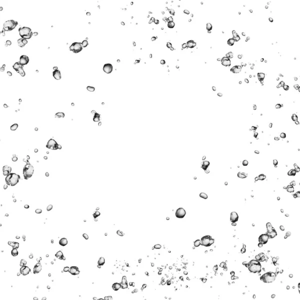 Burbujas Agua Aisladas Sobre Fondo Blanco — Foto de Stock