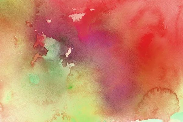 Peinture Aquarelle Colorée Sur Papier Fond Abstrait — Photo