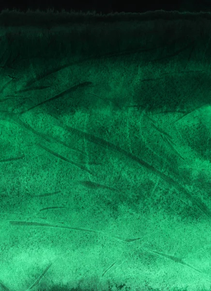 带有水彩画纹理的绿色抽象背景 — 图库照片