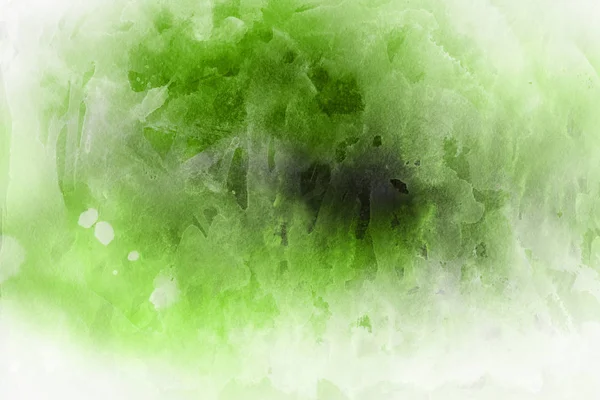Pittura Acquerello Verde Sfondo Astratto Carta — Foto Stock