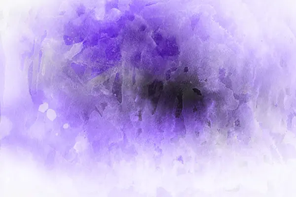 Фиолетовая Акварельная Краска Бумажном Фоне — стоковое фото