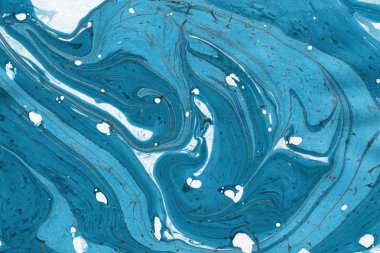 boya ile mavi mermer arka plan doku sıçramalarına