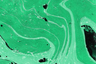Yeşil mermer arka plan boya ile doku sıçramalarına