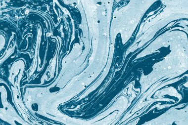 boya ile mavi mermer arka plan doku sıçramalarına