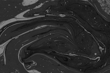 Siyah mermer arka plan boya ile doku sıçramalarına