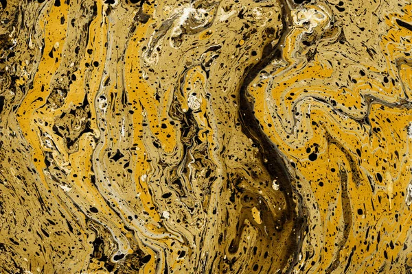 Arany Márvány Háttér Festékkel Vízcseppek Textúra — Stock Fotó