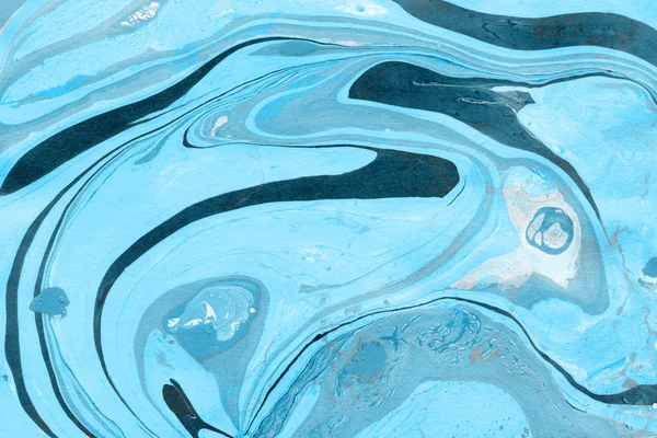 Fundo Mármore Azul Com Pintura Espirra Textura — Fotografia de Stock