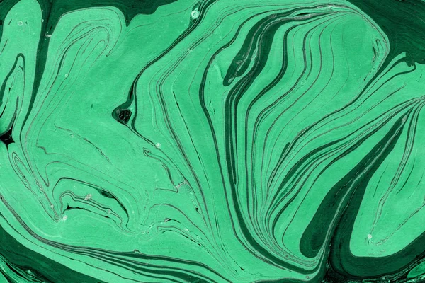 Zöld Márvány Háttér Festékkel Vízcseppek Textúra — Stock Fotó
