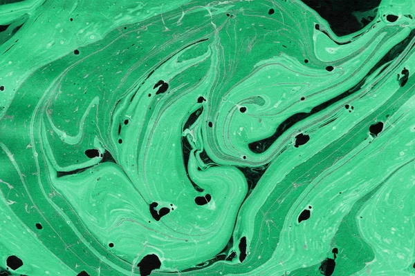 緑の大理石の背景に塗料飛沫テクスチャ — ストック写真