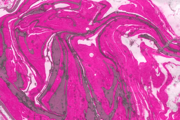 페인트에 물감을 뿌리는 분홍빛 대리석 — 스톡 사진