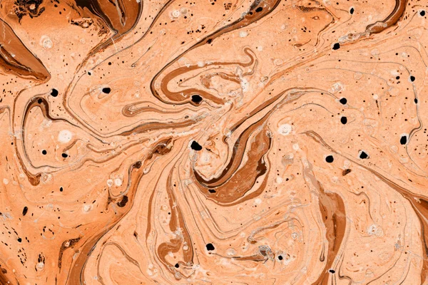 Marmur Pomarańczowy Tło Farbą Odrobiny Tekstury — Zdjęcie stockowe
