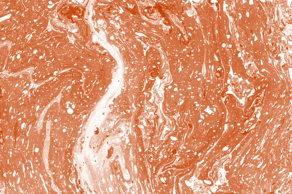 オレンジ大理石の背景に塗料飛沫テクスチャ — ストック写真