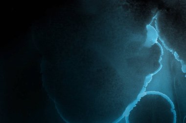 mavi mürekkep deseni lekeler, soyut arkaplan