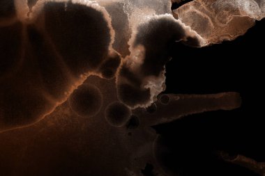 doku, arka plan kahverengi mürekkep lekeleri