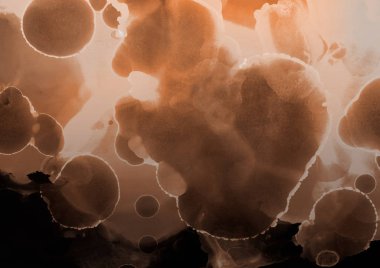 doku, arka plan kahverengi mürekkep lekeleri