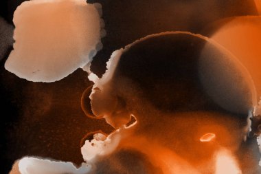 doku, arka plan kahverengi mürekkep lekeleri