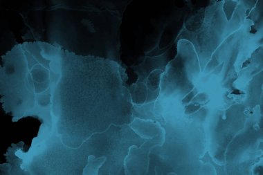 mavi mürekkep deseni lekeler, soyut arkaplan