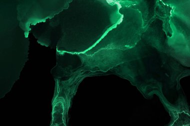 doku, arka plan yeşil mürekkep lekeleri