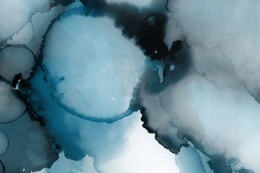 mavi mürekkep deseni lekeler, soyut arkaplan