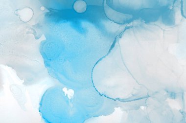 mavi mürekkep deseni lekeler, soyut arkaplan