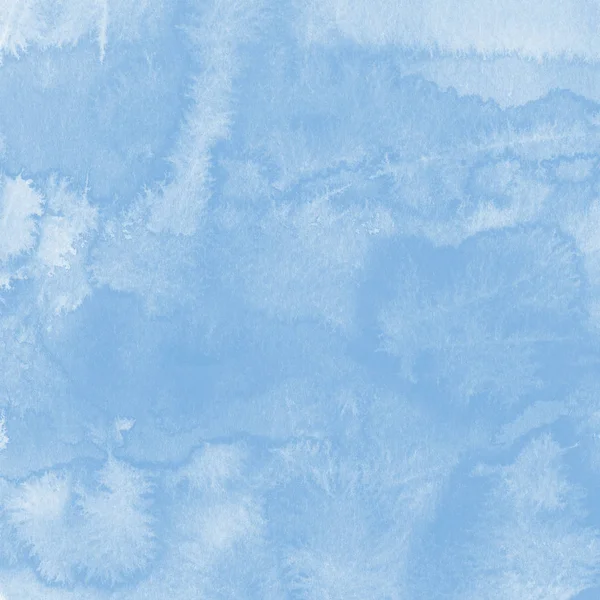Modrá Akvarel Barva Textura Abstraktní Pozadí — Stock fotografie