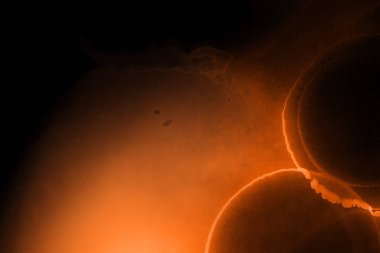 doku, arka plan kahverengi mürekkep lekeleri