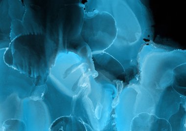 mavi mürekkep deseni lekeler, soyut arkaplan