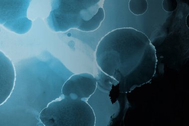 mavi mürekkep deseni lekeler, soyut arkaplan