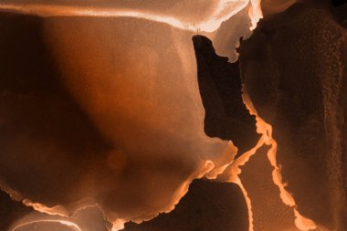 doku, arka plan kahverengi mürekkep lekeleri