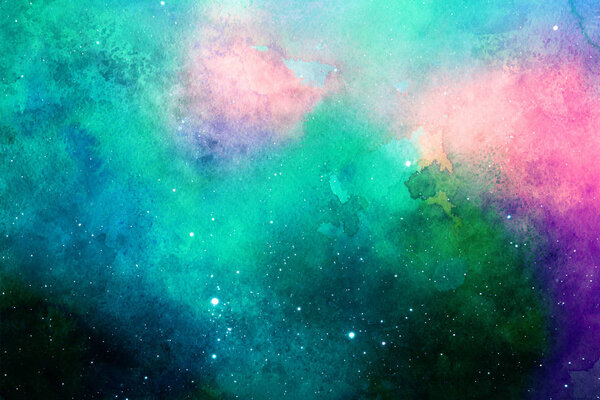 Multicolor ink space texture, abstract background