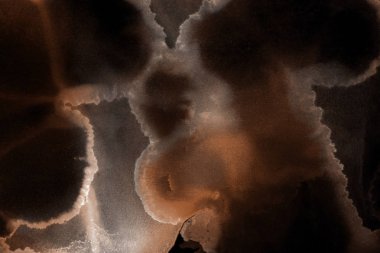 doku, arka plan kahverengi mürekkep lekeleri