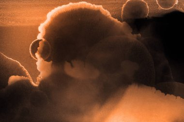 doku, arka plan kahverengi mürekkep lekeleri