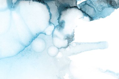 mavi mürekkep deseni lekeler, soyut arkaplan